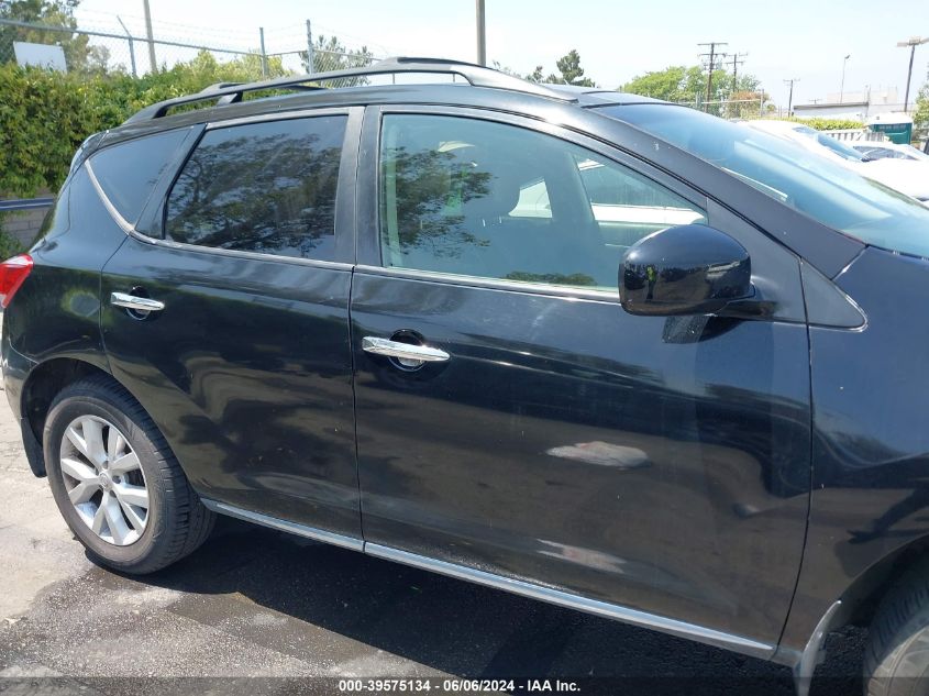 2013 Nissan Murano Sl VIN: JN8AZ1MU0DW213972 Lot: 39575134