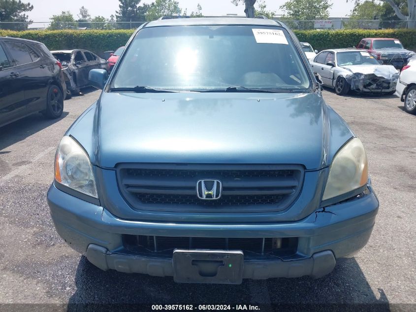 2005 Honda Pilot Ex VIN: 5FNYF18435B053542 Lot: 39575162