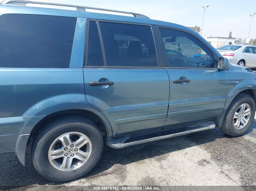 2005 Honda Pilot Ex VIN: 5FNYF18435B053542 Lot: 39575162