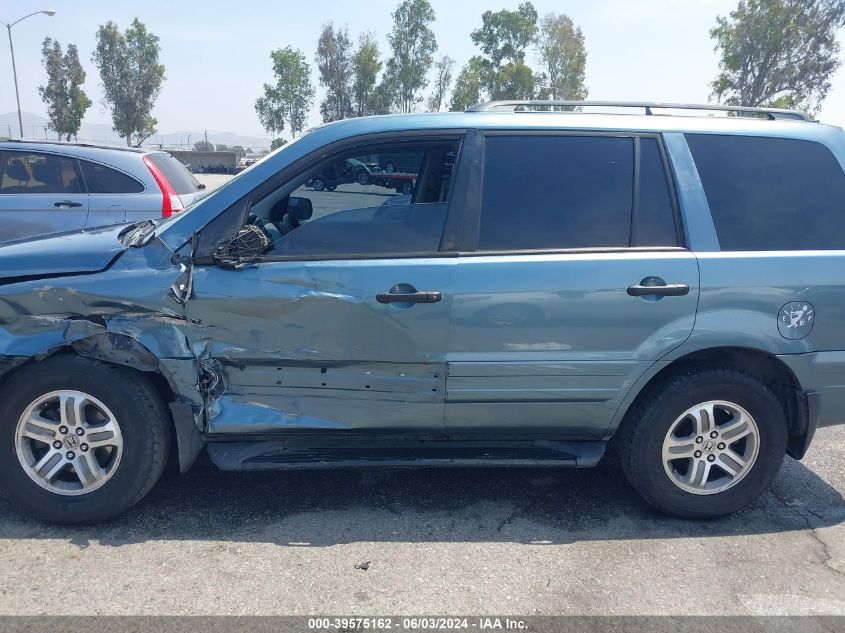 2005 Honda Pilot Ex VIN: 5FNYF18435B053542 Lot: 39575162