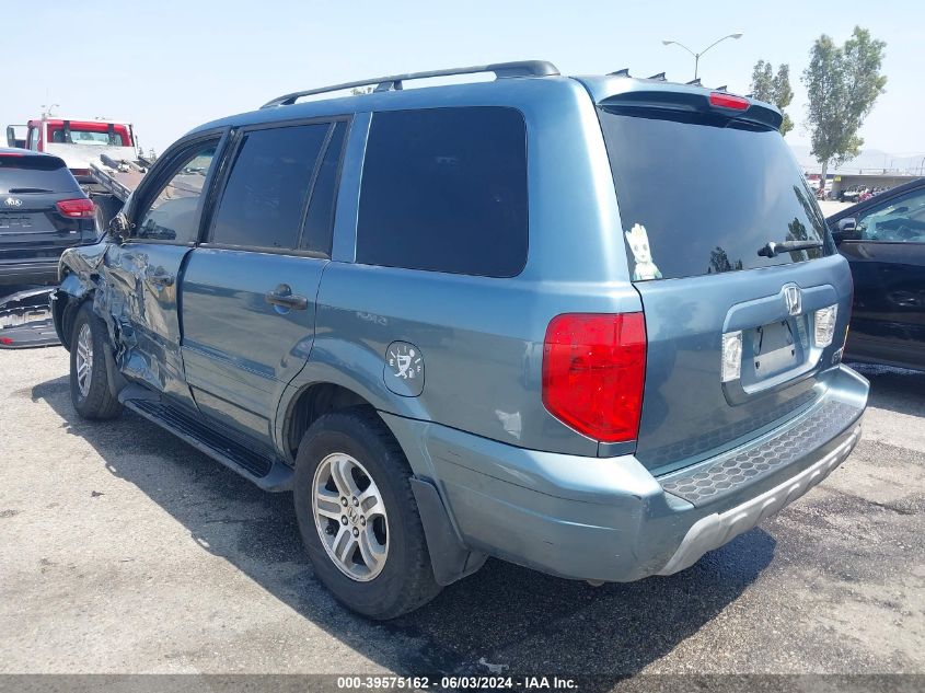 2005 Honda Pilot Ex VIN: 5FNYF18435B053542 Lot: 39575162