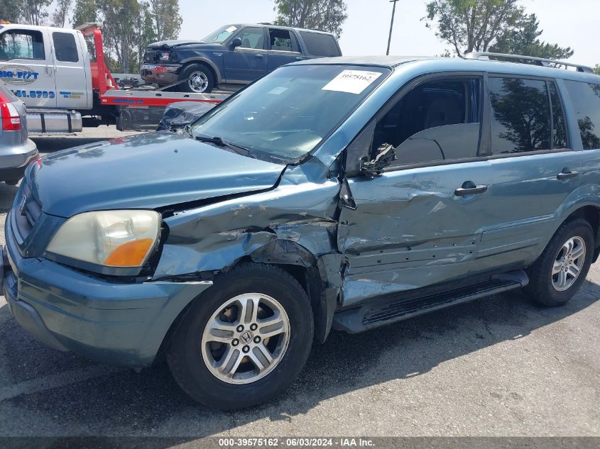2005 Honda Pilot Ex VIN: 5FNYF18435B053542 Lot: 39575162