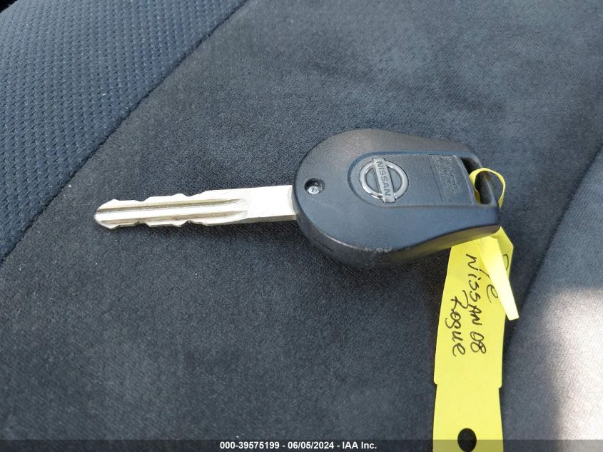 2008 Nissan Rogue S VIN: JN8AS58T08W021681 Lot: 39575199