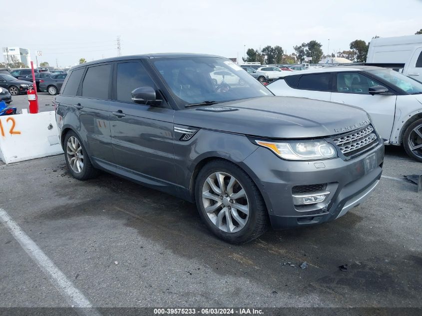 2015 Land Rover Range Rover Sport 3.0L V6 Supercharged Hse VIN: SALWR2VF2FA527607 Lot: 39575233