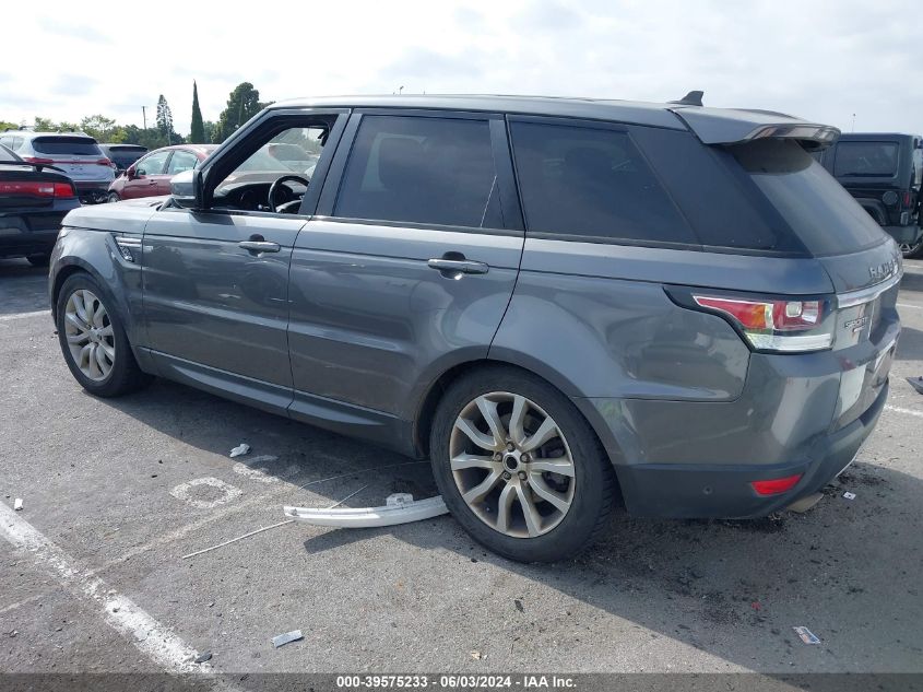 2015 Land Rover Range Rover Sport 3.0L V6 Supercharged Hse VIN: SALWR2VF2FA527607 Lot: 39575233