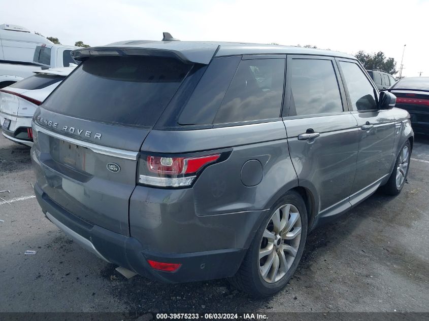 2015 Land Rover Range Rover Sport 3.0L V6 Supercharged Hse VIN: SALWR2VF2FA527607 Lot: 39575233