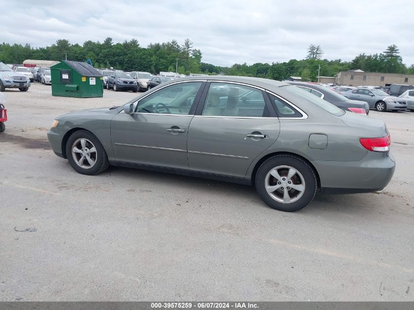 2006 Hyundai Azera Limited/Se VIN: KMHFC46F26A138318 Lot: 39575259