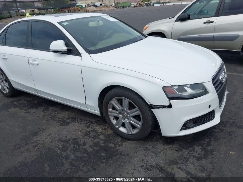 2009 Audi A4 2.0T Premium VIN: WAUJF78K49N059874 Lot: 39575325