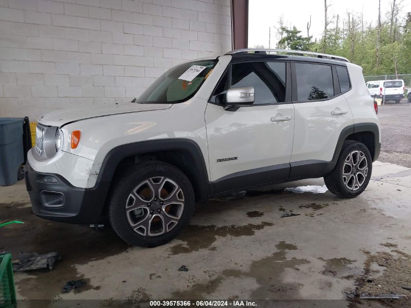 2018 Jeep Renegade Limited VIN: ZACCJBDB1JPH57132 Lot: 39575366