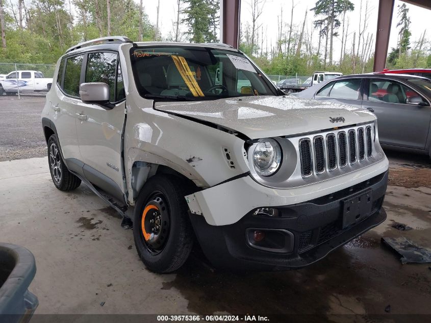 2018 Jeep Renegade Limited VIN: ZACCJBDB1JPH57132 Lot: 39575366