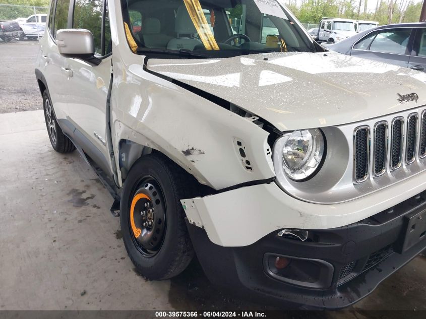 2018 Jeep Renegade Limited VIN: ZACCJBDB1JPH57132 Lot: 39575366