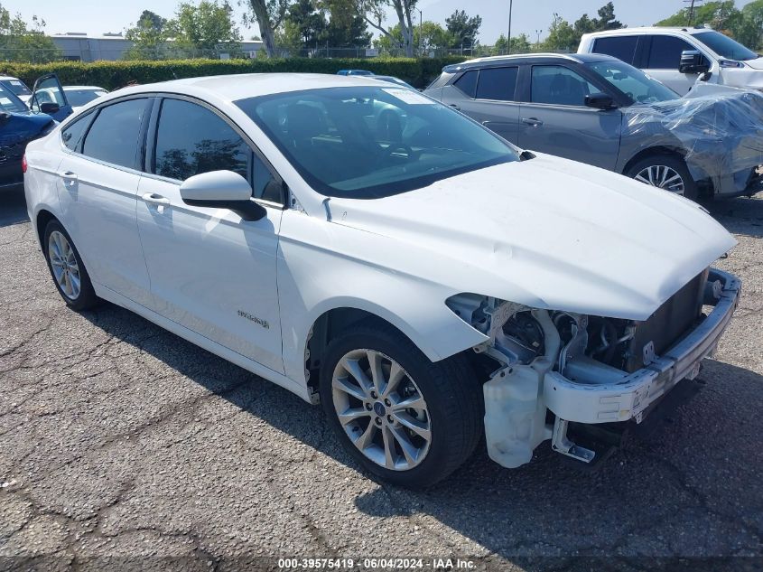 2017 Ford Fusion Hybrid Se VIN: 3FA6P0LUXHR344618 Lot: 39575419