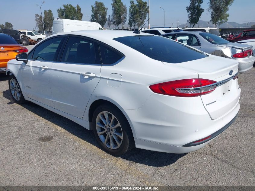 2017 Ford Fusion Hybrid Se VIN: 3FA6P0LUXHR344618 Lot: 39575419