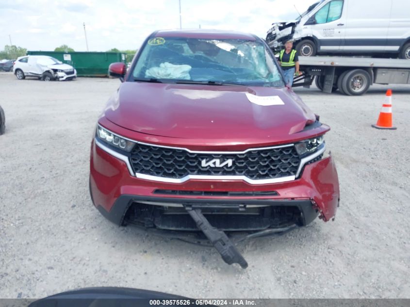 2022 Kia Sorento Lx VIN: 5XYRGDLC7NG084044 Lot: 39575526
