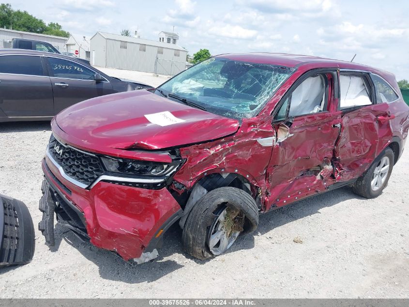 2022 Kia Sorento Lx VIN: 5XYRGDLC7NG084044 Lot: 39575526