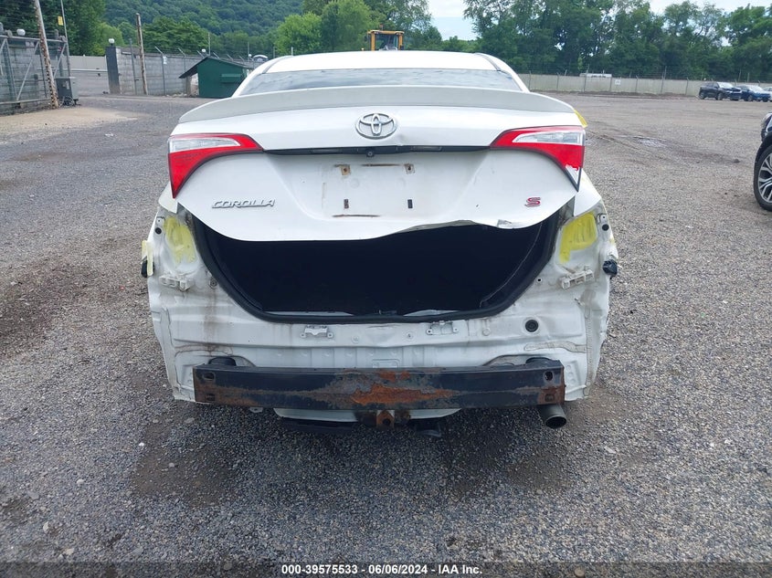 2015 Toyota Corolla S Plus VIN: 2T1BURHE2FC342999 Lot: 39575533