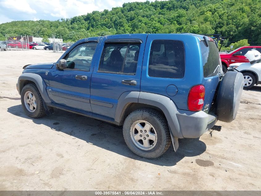 2005 Jeep Liberty Sport VIN: 1J4GL48K45W615166 Lot: 39575541