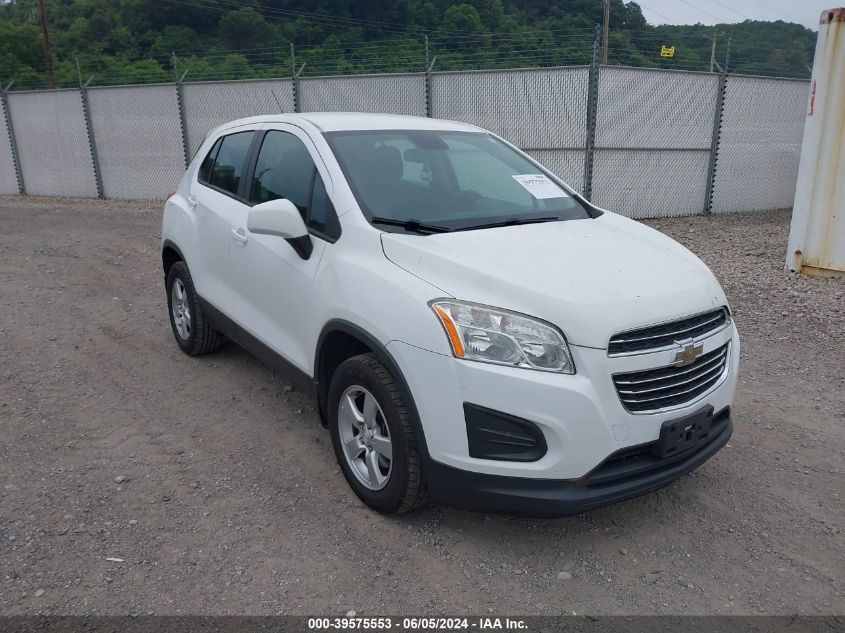 2015 Chevrolet Trax 1Ls VIN: 3GNCJPSB9FL255489 Lot: 39575553