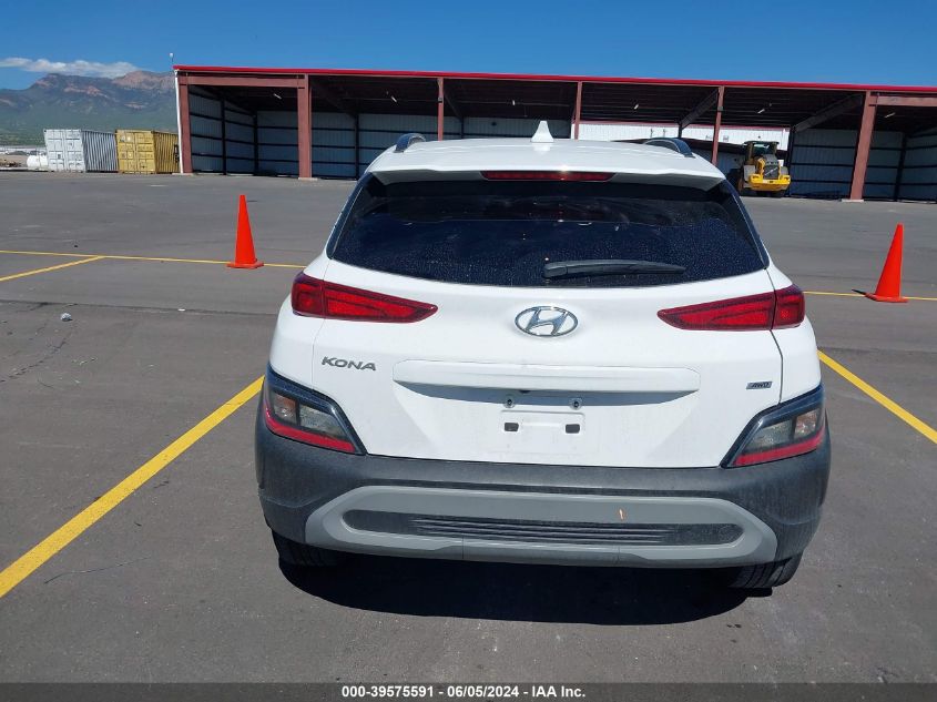 2022 Hyundai Kona Sel VIN: KM8K6CAB9NU856126 Lot: 39575591