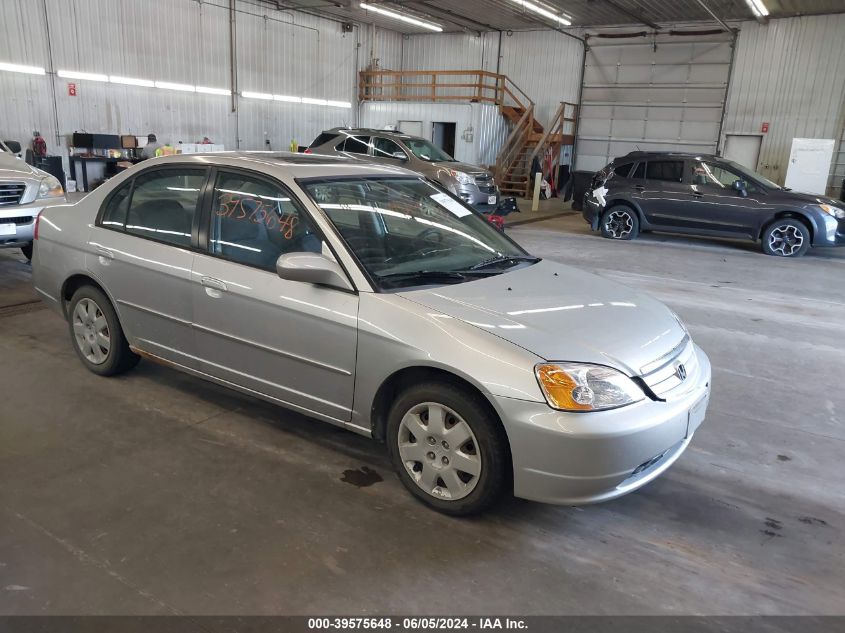 2001 Honda Civic Ex VIN: JHMES25721S000202 Lot: 39575648