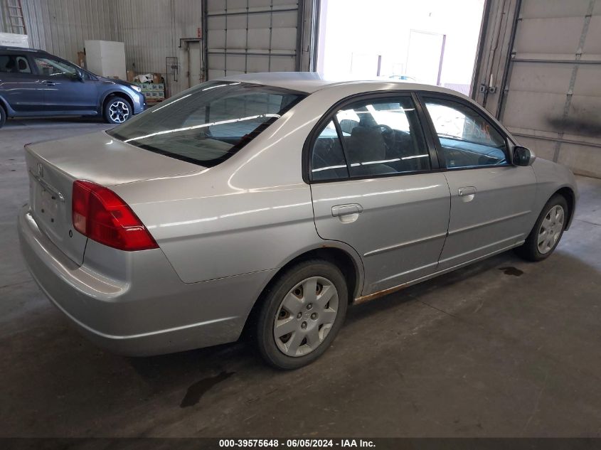 2001 Honda Civic Ex VIN: JHMES25721S000202 Lot: 39575648