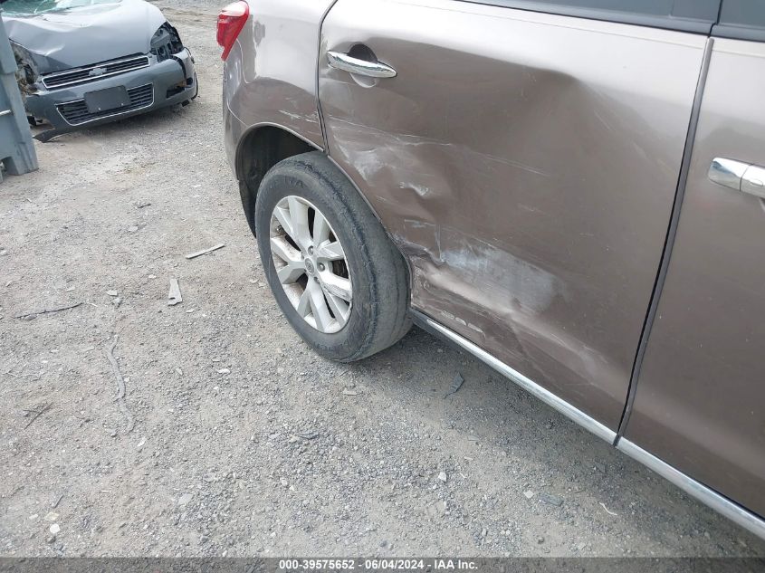 2012 Nissan Murano Sl VIN: JN8AZ1MW1CW214631 Lot: 39575652