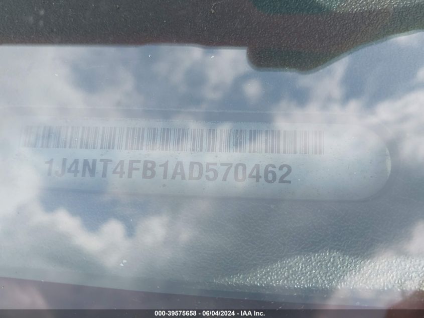 2010 Jeep Compass Sport VIN: 1J4NT4FB1AD570462 Lot: 39575658
