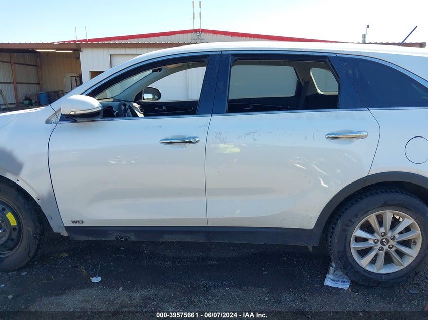 2019 Kia Sorento 2.4L Lx VIN: 5XYPGDA30KG461206 Lot: 39575661