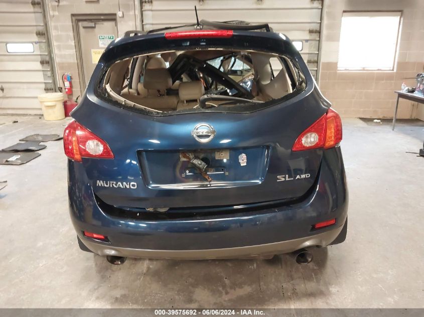 2009 Nissan Murano Sl VIN: JN8AZ18W09W123465 Lot: 39575692
