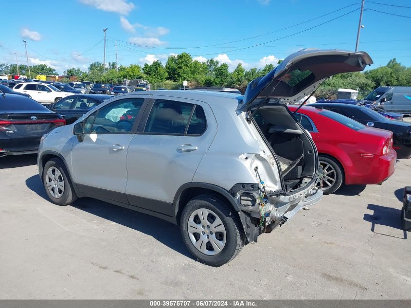 2017 Chevrolet Trax Ls VIN: 3GNCJKSB1HL254066 Lot: 39575707