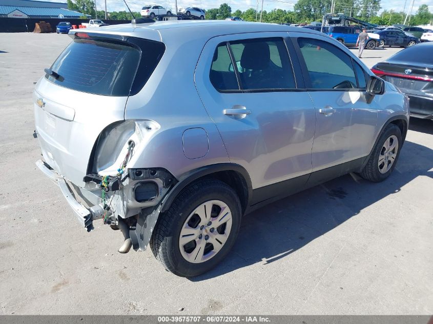 2017 Chevrolet Trax Ls VIN: 3GNCJKSB1HL254066 Lot: 39575707