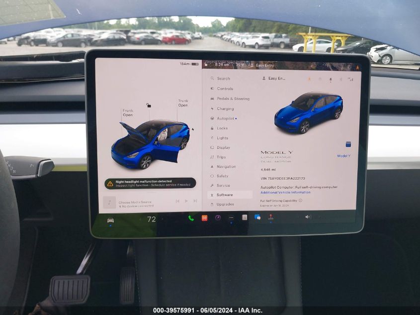 2024 TESLA MODEL Y - 7SAYGDEE3RA222170