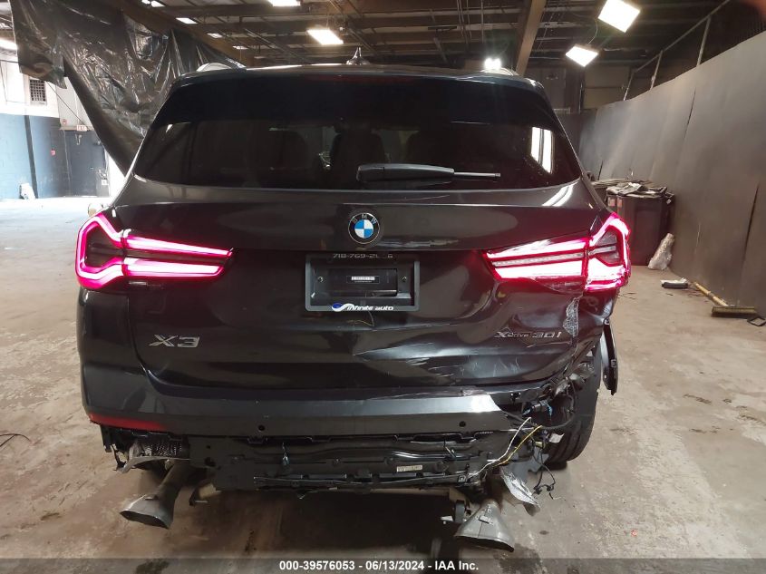 2022 BMW X3 xDrive30I VIN: 5UX53DP00N9K67019 Lot: 39576053