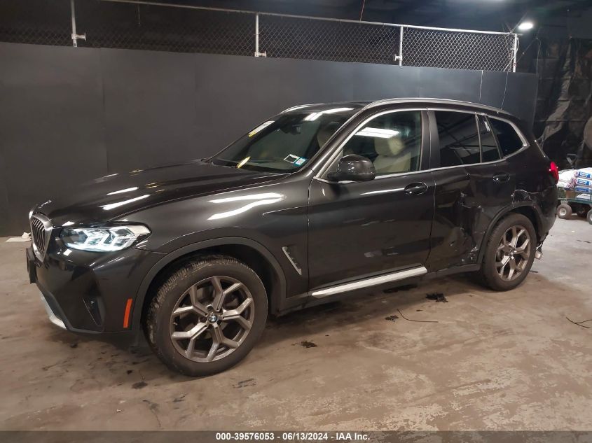 2022 BMW X3 xDrive30I VIN: 5UX53DP00N9K67019 Lot: 39576053