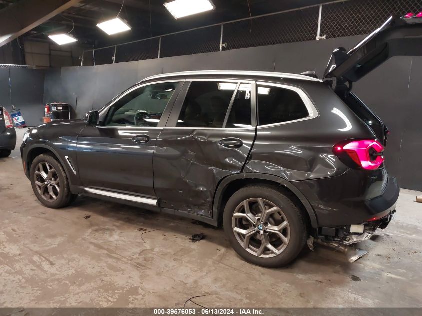 2022 BMW X3 xDrive30I VIN: 5UX53DP00N9K67019 Lot: 39576053