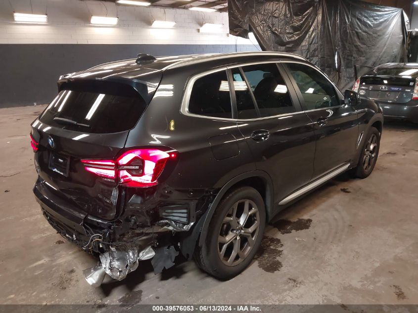 2022 BMW X3 xDrive30I VIN: 5UX53DP00N9K67019 Lot: 39576053