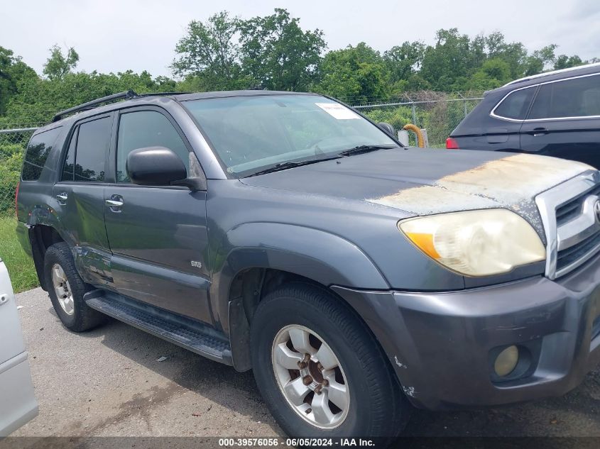 2007 Toyota 4Runner Sr5 V6 VIN: JTEZU14R678073939 Lot: 39576056