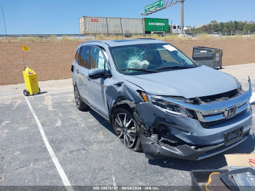 2022 Honda Pilot Awd Touring 7 Passenger VIN: 5FNYF6H69NB079500 Lot: 39576157