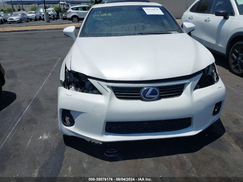 2012 Lexus Ct 200H Premium VIN: JTHKD5BH0C2050918 Lot: 39576176