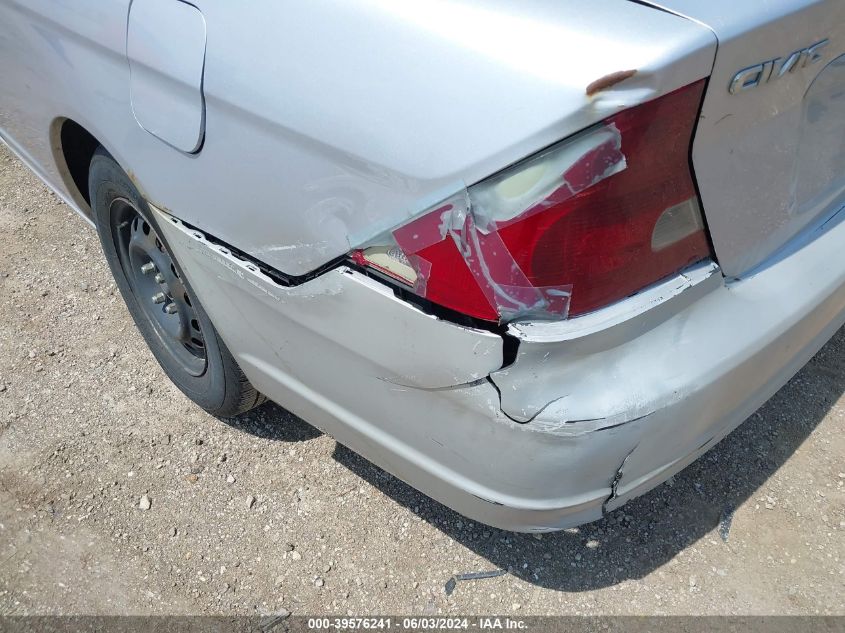 2003 Honda Civic Lx VIN: 1HGEM225X3L083892 Lot: 39576241