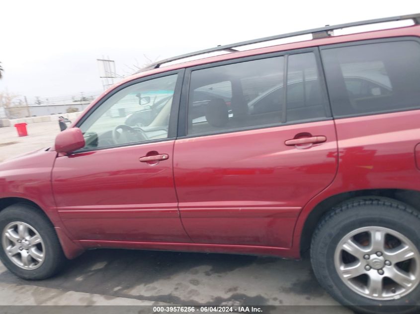 2006 Toyota Highlander V6 VIN: JTEDP21A260098937 Lot: 39576256