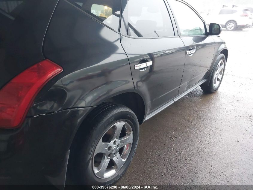 2005 Nissan Murano Sl VIN: JN8AZ08W45W416578 Lot: 39576290