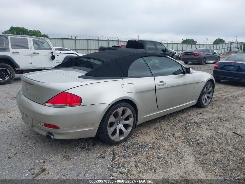 2006 BMW 650I VIN: WBAEK13476CN77231 Lot: 39576388