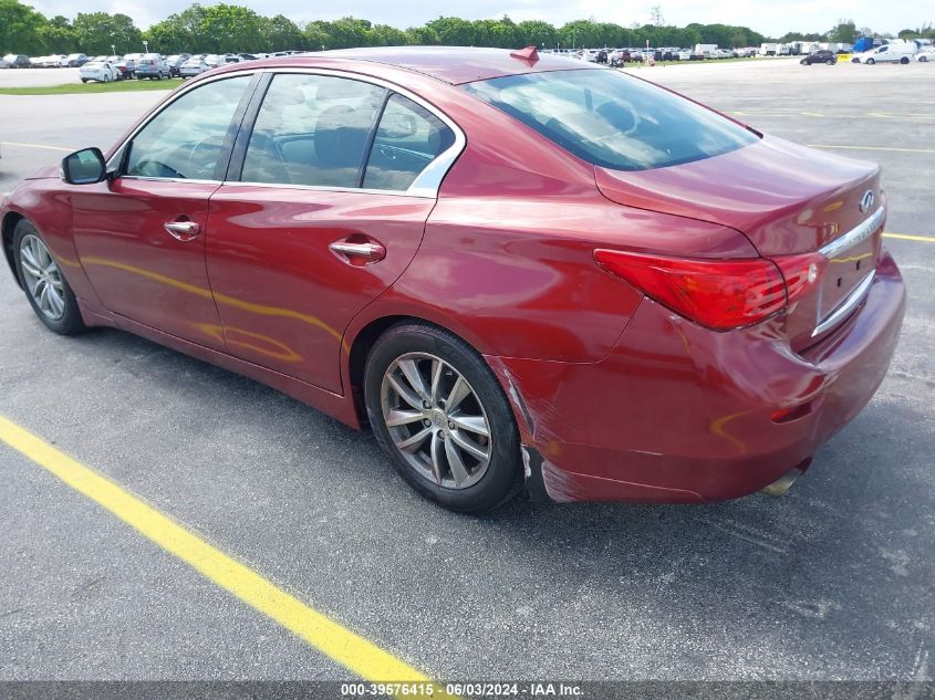 2014 Infiniti Q50 Premium VIN: JN1BV7AP7EM672574 Lot: 39576415