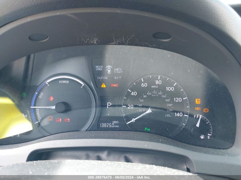 2013 Lexus Rx 450H VIN: JTJBC1BA4D2053710 Lot: 39576470