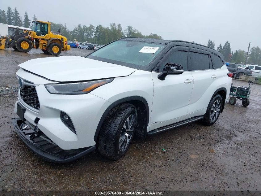 2022 Toyota Highlander Hybrid Xle VIN: 5TDGBRCH1NS544526 Lot: 39576480