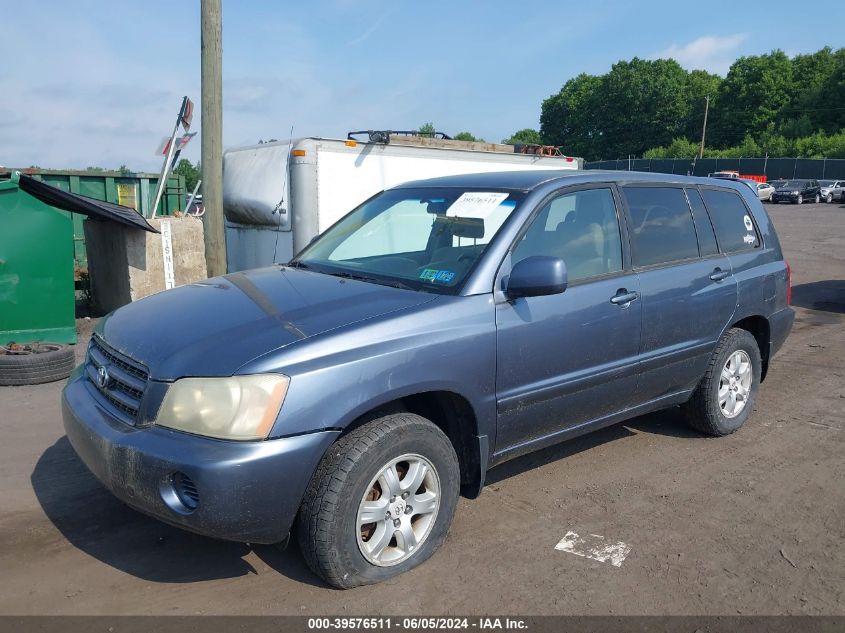 2003 Toyota Highlander V6 VIN: JTEHF21A930128838 Lot: 39576511