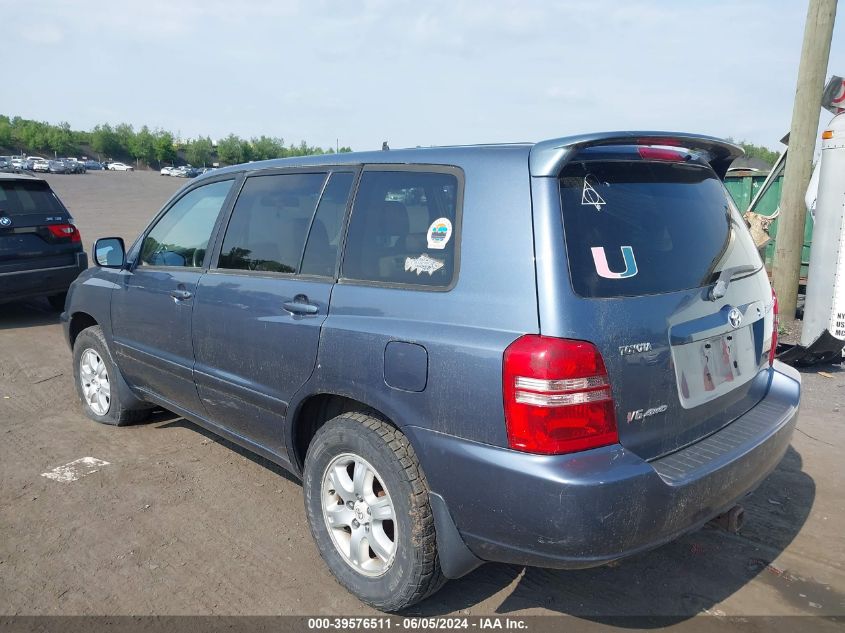 2003 Toyota Highlander V6 VIN: JTEHF21A930128838 Lot: 39576511