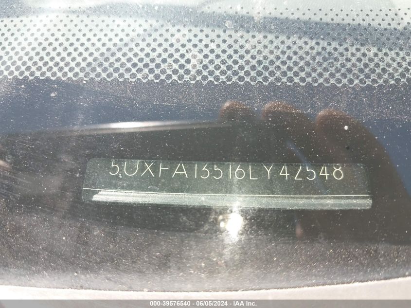 2006 BMW X5 3.0I VIN: 5UXFA13516LY42548 Lot: 39576540