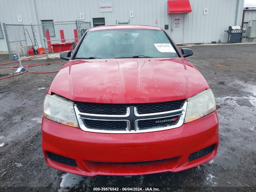 2012 Dodge Avenger VIN: 1C3CDZAB6CN244544 Lot: 39576542